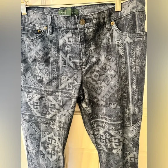 Lauren Ralph Lauren Modern Straight Aztec Southwestern lrl 12 bandana print boho - Picture 3 of 8